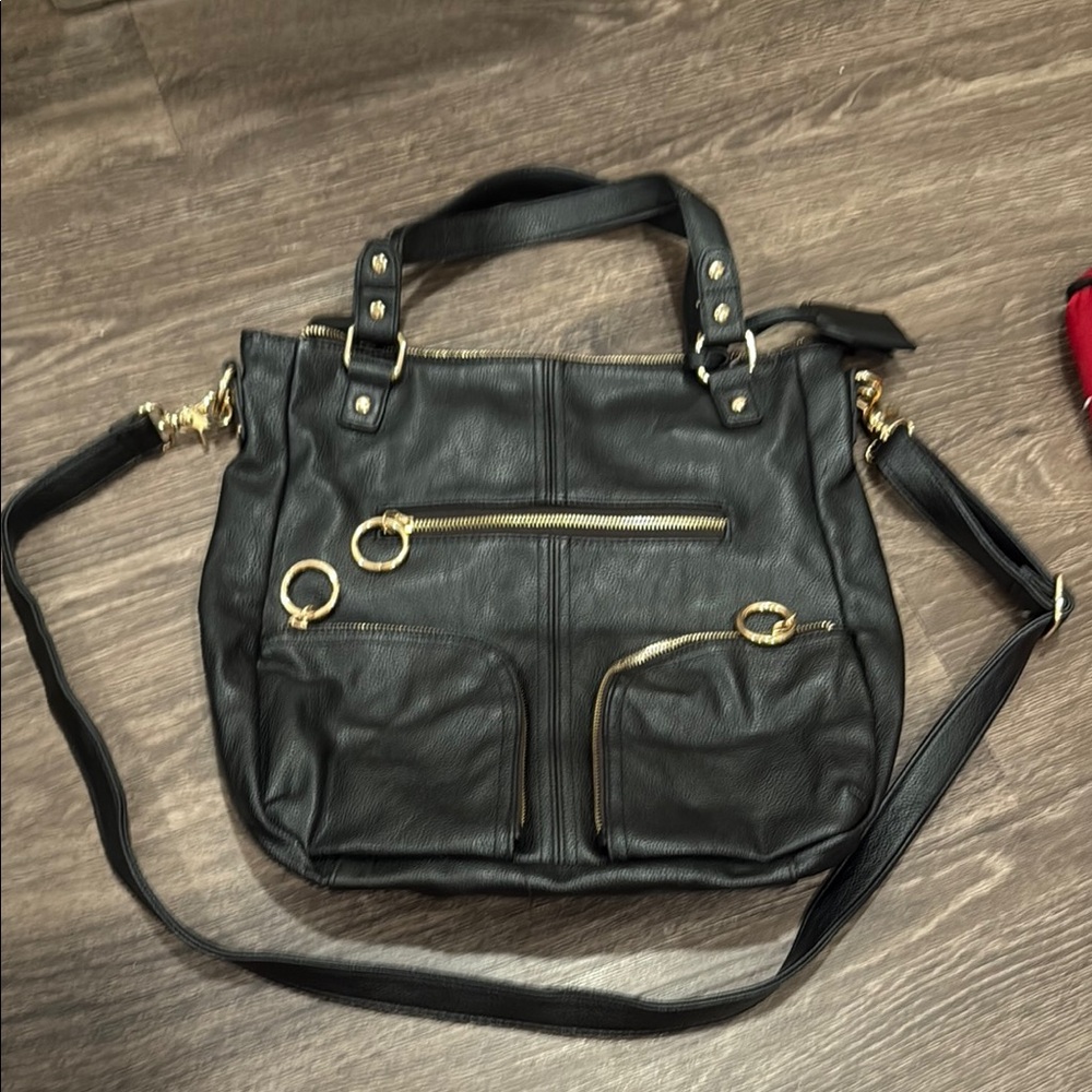 Black Leather Tote Bag